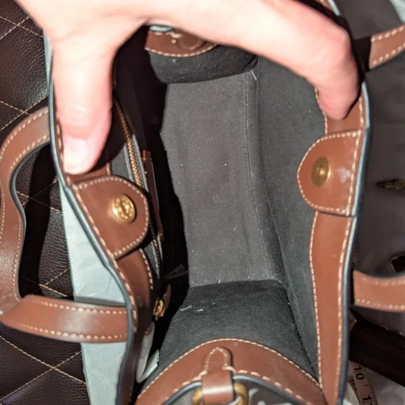 Coach Field Tote 22 Signature Jacquard Canvas  & Leather, EXCELLENT Condition - Picture 3 of 5